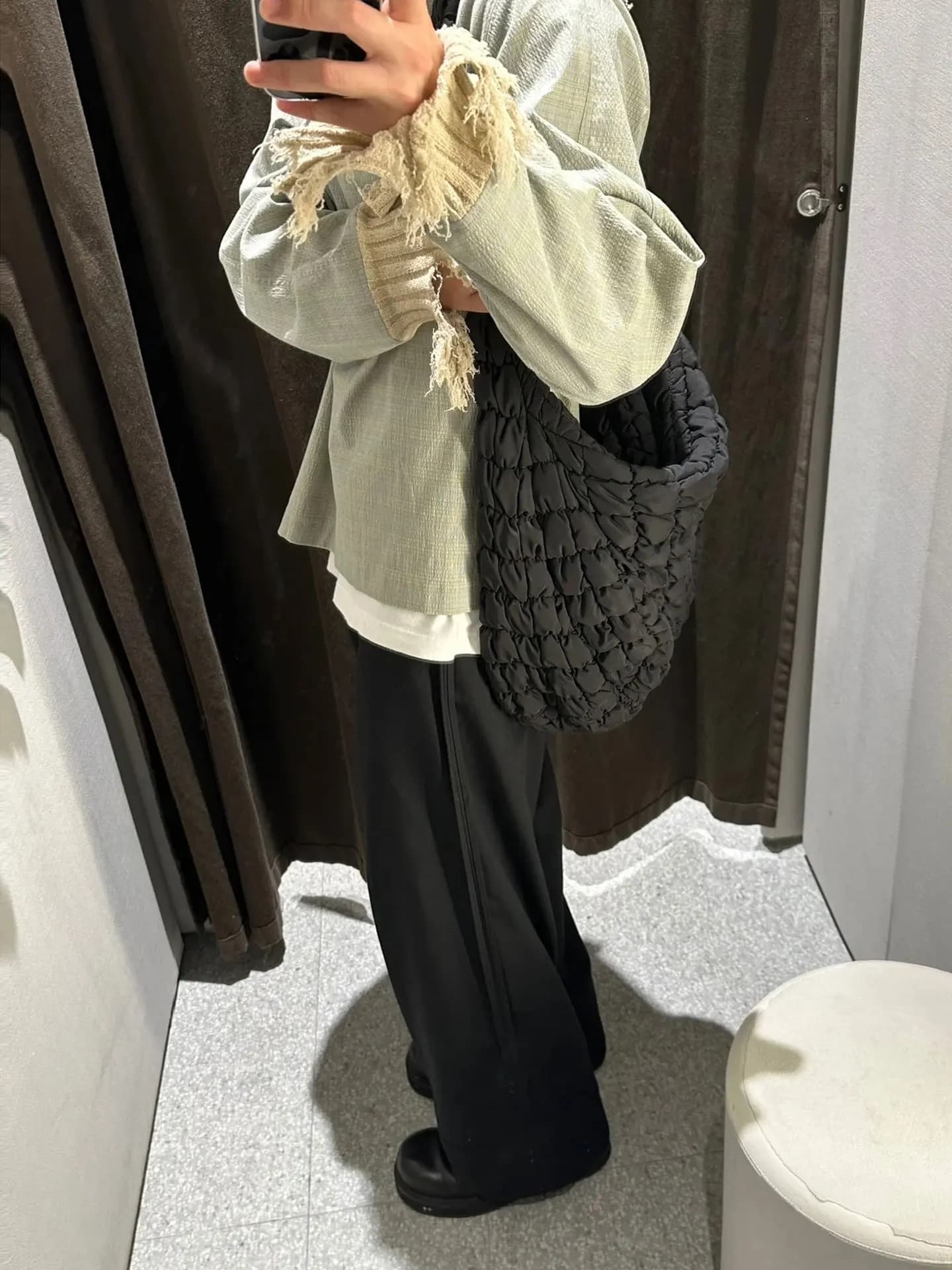 Felpa con Cappuccio a Maniche Lunghe in Maglia Edizione Limitata Kiko Kostadinov 23SS con Collo in Pelliccia Sintetica, Traspirante per Uso Casual e Outdoor