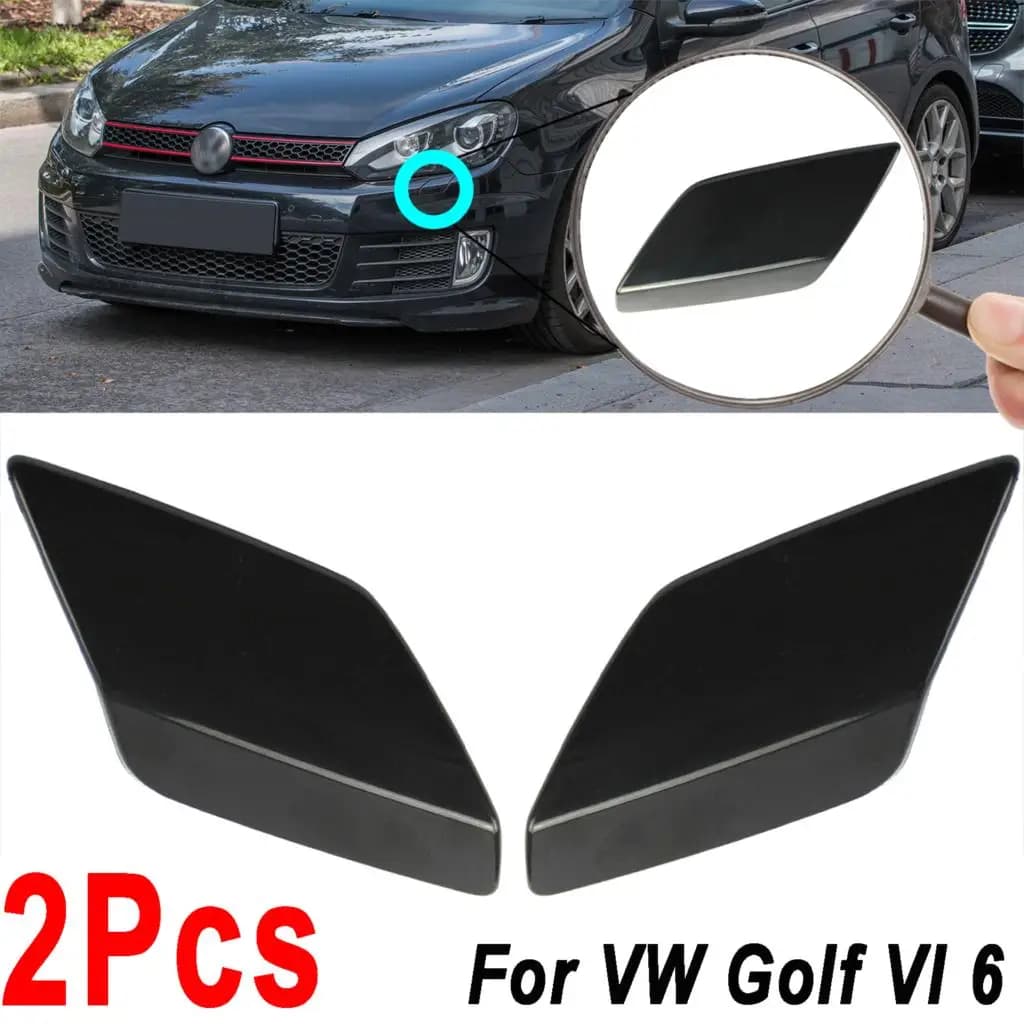 Sinistra + destra paraurti anteriore faro lampada rondella ugello Jet Spray Cover Caps per VW Golf VI 6 MK6 5K0955109C 5K0955110C coppia 2 pezzi