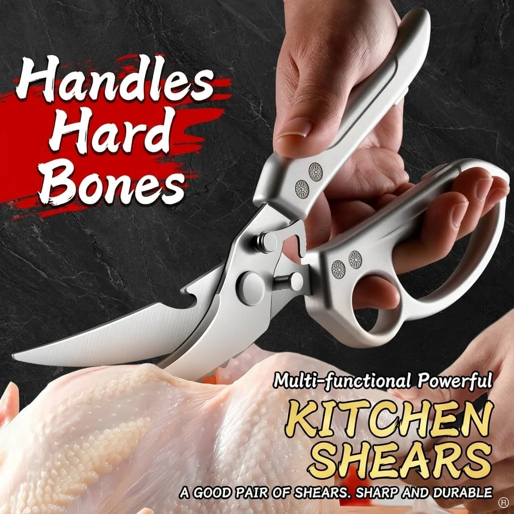 High-Durability Kitchen Scissors Specialized for Cutting Meat And Vegetables Thickened Powerful Chicken Bone Shears for Fish Kil