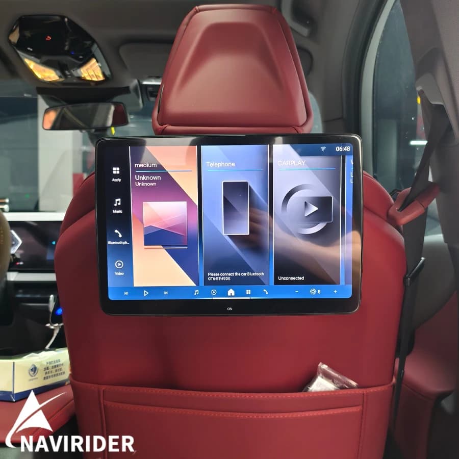 Sistema di intrattenimento per sedili posteriori con schermo Android 1920*1200 per auto, TV da poggiatesta per BMW X5 X6 X7, monitor multimediale touch 4K Bluetooth.