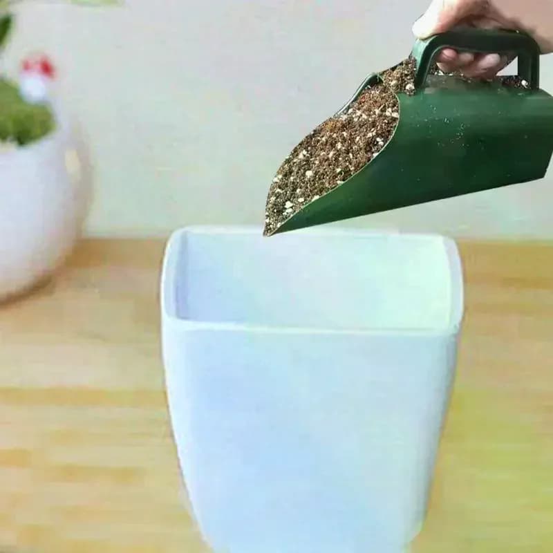 1 Pezzo Paletta per Terra da Giardino con Filtro a Rete, Paletta in Plastica per Vasi, Attrezzi Manuali da Giardinaggio