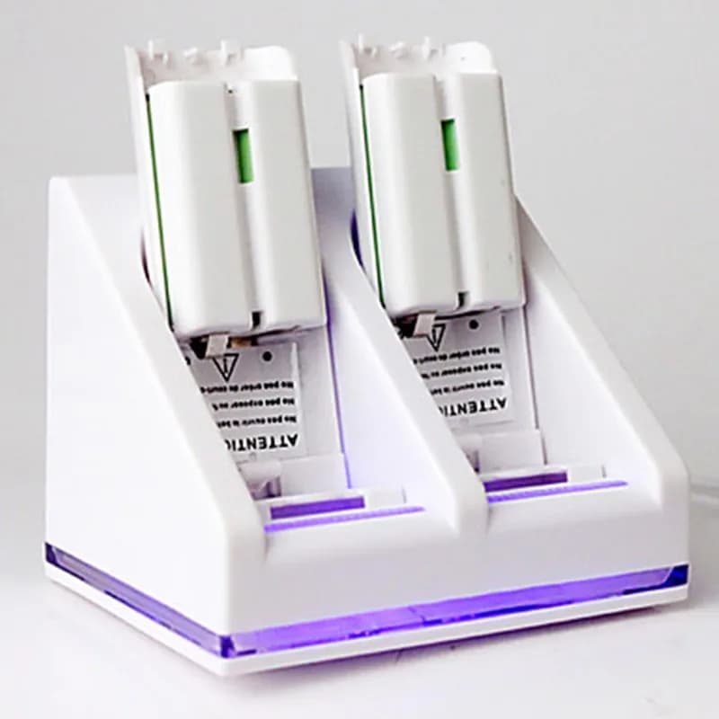 2PCS 2800mAh batteria ricaricabile + Docking Station per caricabatterie per telecomando Wii con tutte le versioni per Nintendo Wii