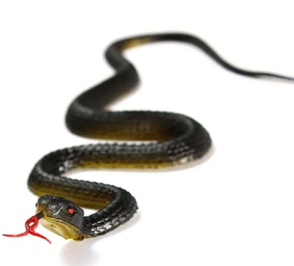 45cm False Realistic Rubber Toy Snake Simulation Anaconda Scary Halloween To Scare Birds Punching Snake Make-up Toy Accessories