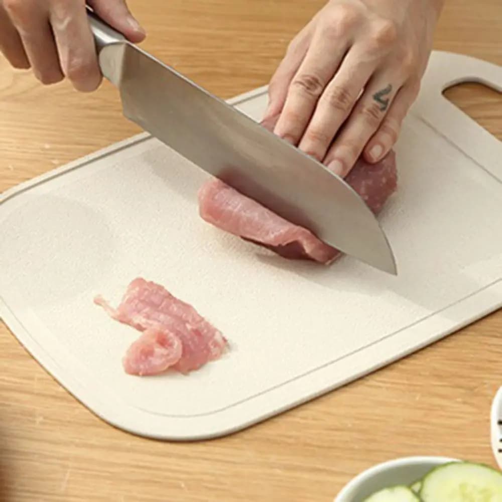 Rectangular Tagliere Plastic Anti-slip with Adjustable Handle, Opaca Surface with Slotting Meat and Fruit
