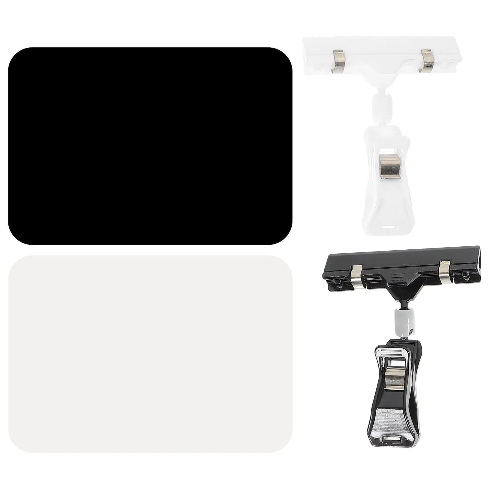 4 Pezzi Clip per Etichette in PVC, Porta Prezzi Rimovibili Resistenti per Organizzazione Negozi, Clip per Etichette su Contenitori