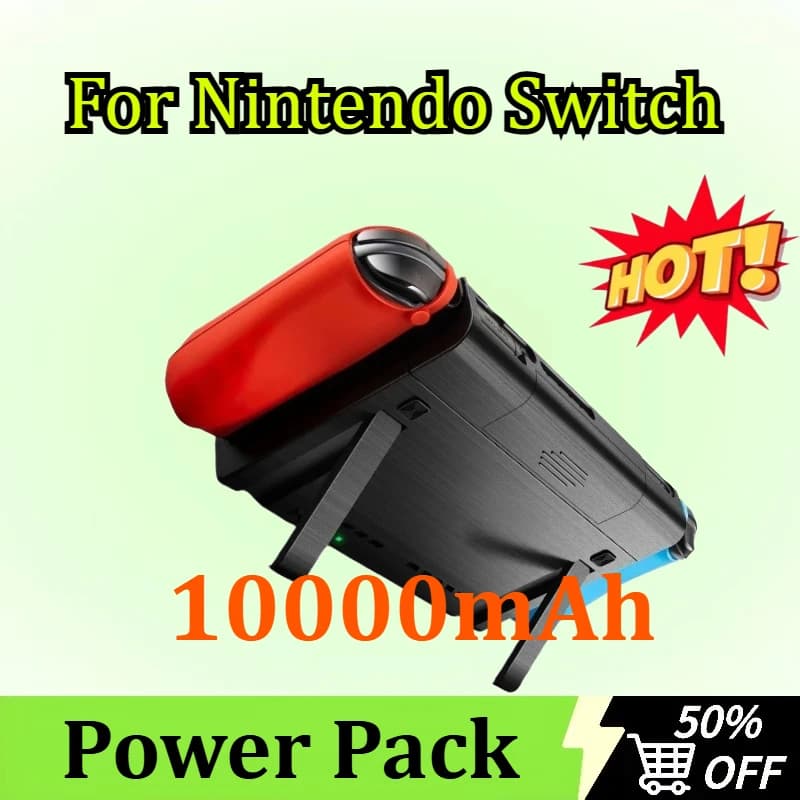 PowerBank 5V 10000mAh per Nintendo Switch LCD e interruttore Custodia per caricabatterie di backup OLED Stazione batteria esterna a ricarica rapida PD