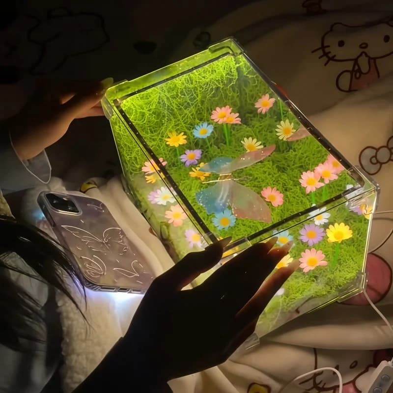Regalo di Natale Mago di Oz Primavera Farfalla Cubo magico Luce notturna Fai da te Regalo di compleanno creativo fatto a mano per la fidanzata