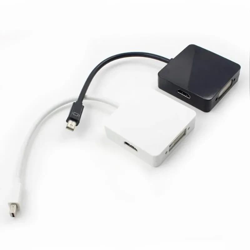 Mini DP 3 in 1 DisplayPort Thunderbolt a HDMI/DVI/VGA Cavo Adattatore Display Port 3IN1 per iMac Mac MacBook Pro Air