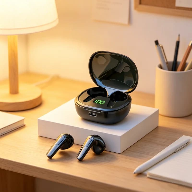 Auricolari wireless Bluetooth TWS Fone 5.3 Auricolari Bluetooth HiFi Stero con riduzione del rumore, auricolari sportivi per tutti i telefoni