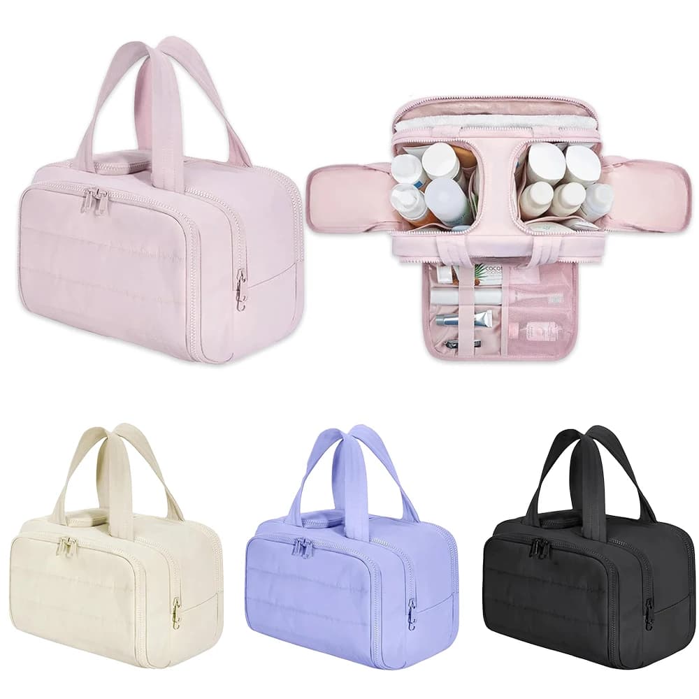 Large Capacity Cosmetic Bag Female Travel Wash Handbag Bathroom Partition Shower Makeup Pouch Waterproof Toiletries Organizer
