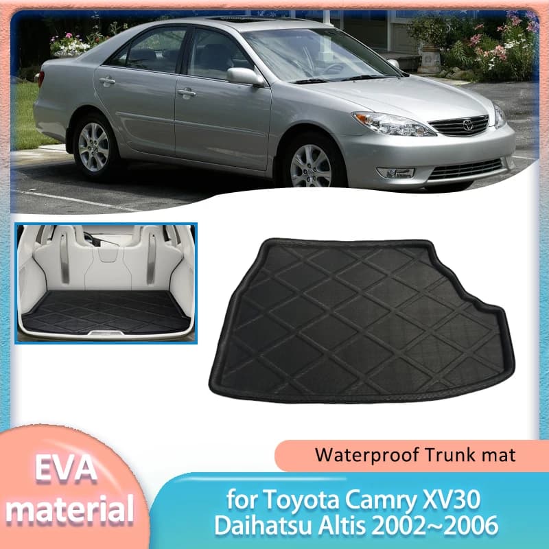 Per Toyota Camry XV30 Daihatsu Altis 2002 ~ 2006 Bagagliaio di un'auto Zerbino Boot Liner Cargo Vassoio Da Pavimento Tappeto Copertura Impermeabile Parte Accessorie
