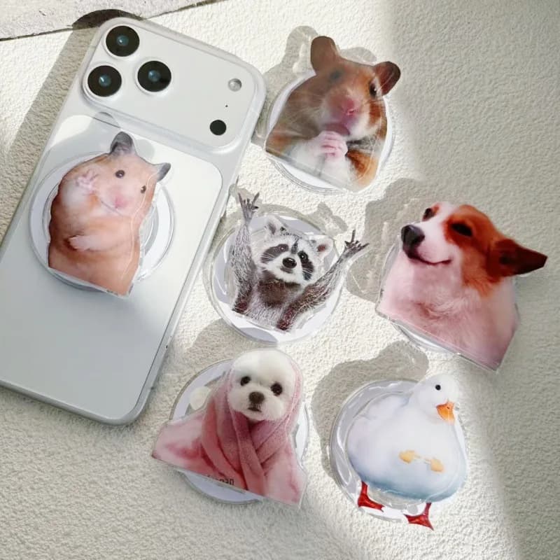 Supporto per Telefono a Forma di Gattino Coreano Divertente con Airbag, Magnetico Magsafe, Pieghevole ed Estensibile per iPhone, Griptok