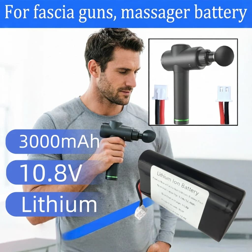 Nuova Batteria al Litio Ricaricabile 10.8V 3000mAh 2026 Adatta per Pistole Massaggianti e Strumenti Speciali per Massaggiatori