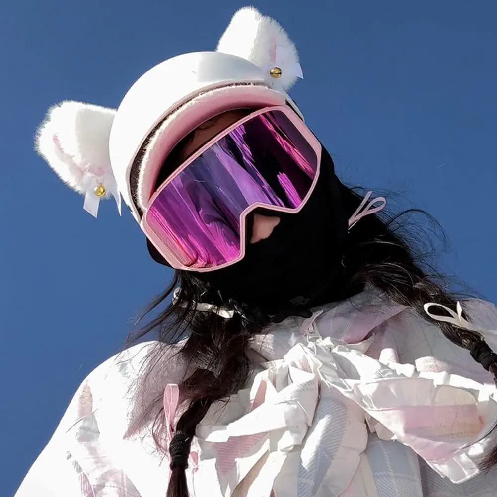 Campana Orecchio di Gatto Casco Ornamento Orecchio di Gatto Moto Elettrico Inverno Peluche Staccabile Nuovo 2026 Accessorio Scooter Casco Orecchio Da Sci N3S0