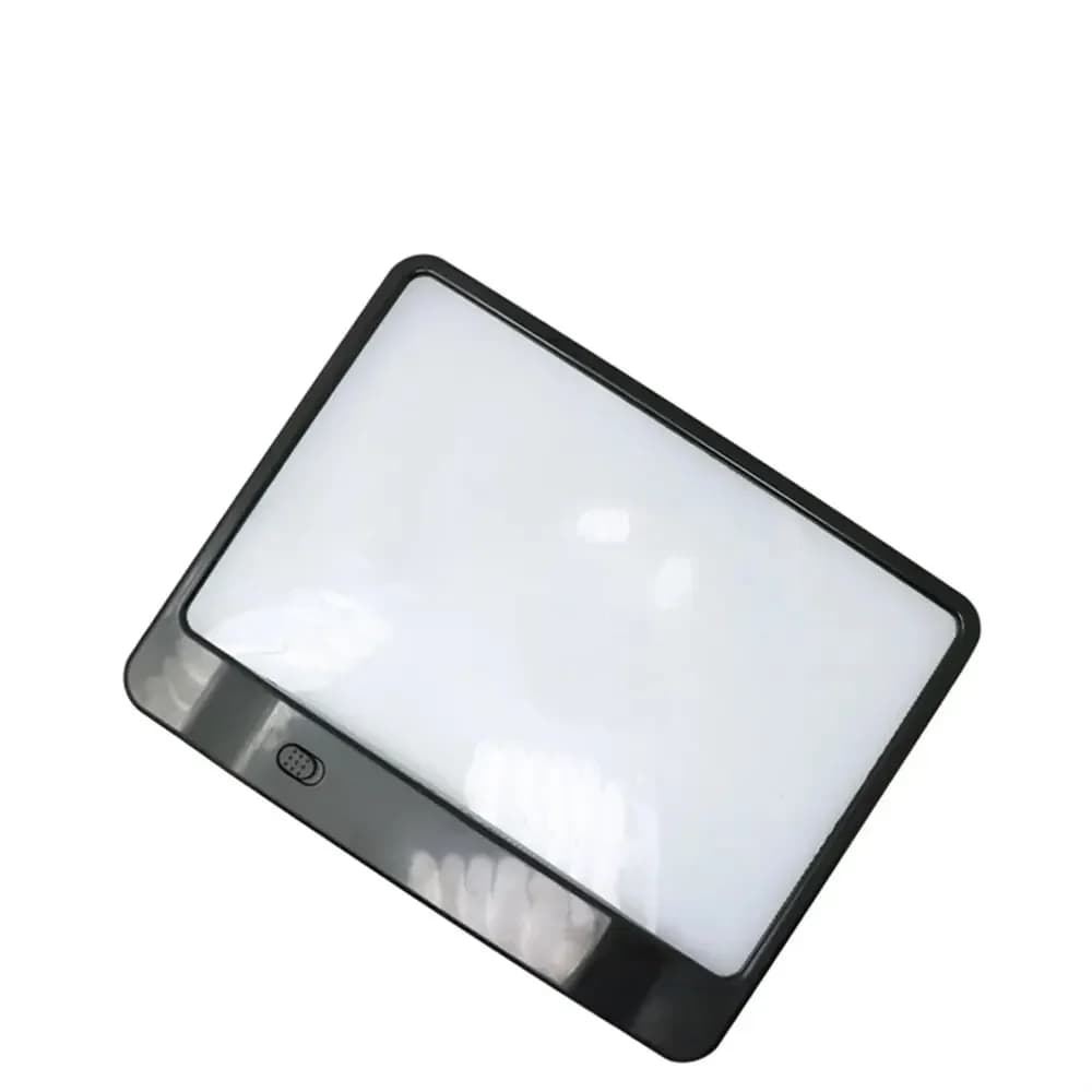 3X Lightweight Full Page Magnifying Sheet with LED Light for Kids Seniors Book Reading Cross Stitch Coin Inspection