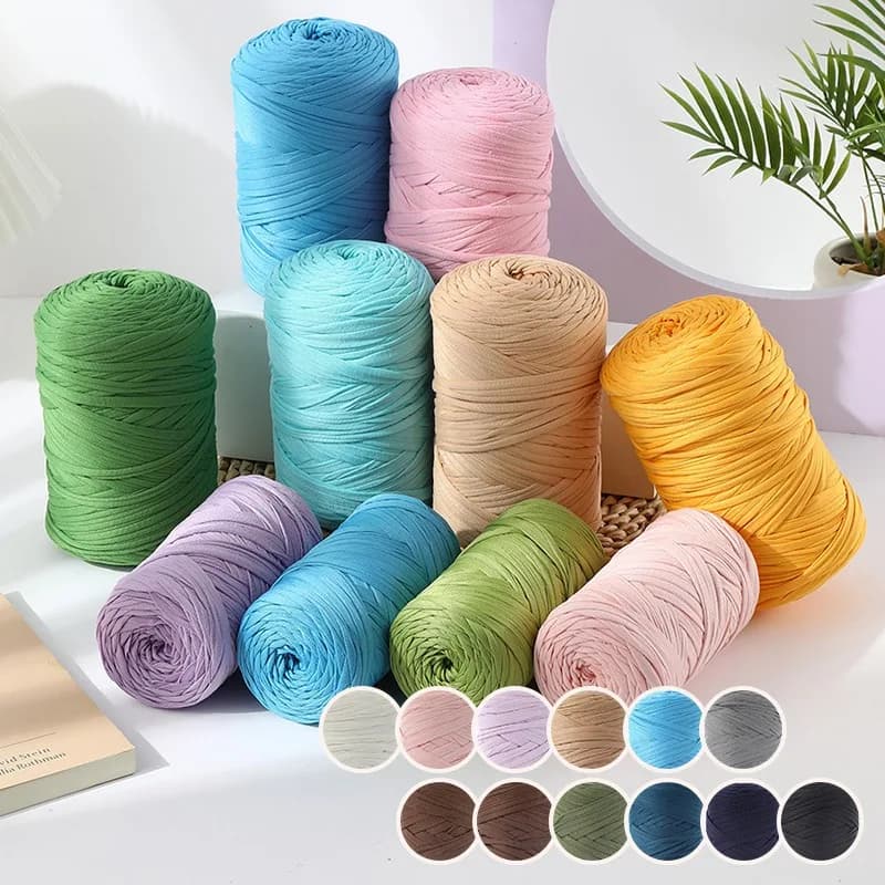 400g Large Cloth Line High Elastic Hook Wrapping Line Mat Woven Hand-Woven Storage Basket Crochet Blanket DIY Material