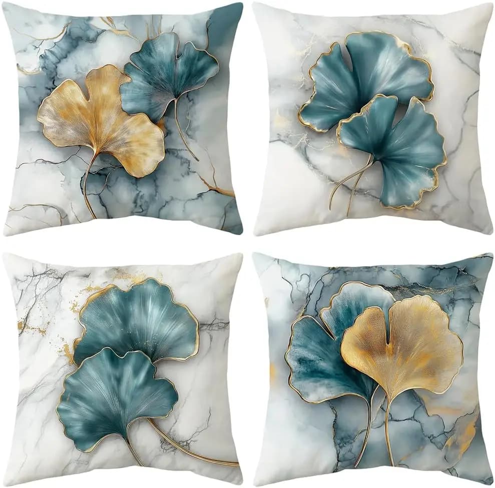4 fodere per cuscini floreali ad acquerello, morbide fodere per cuscini con fiori pastello per divano, camera da letto, soggiorno, decorazioni per la casa, 45x45 cm