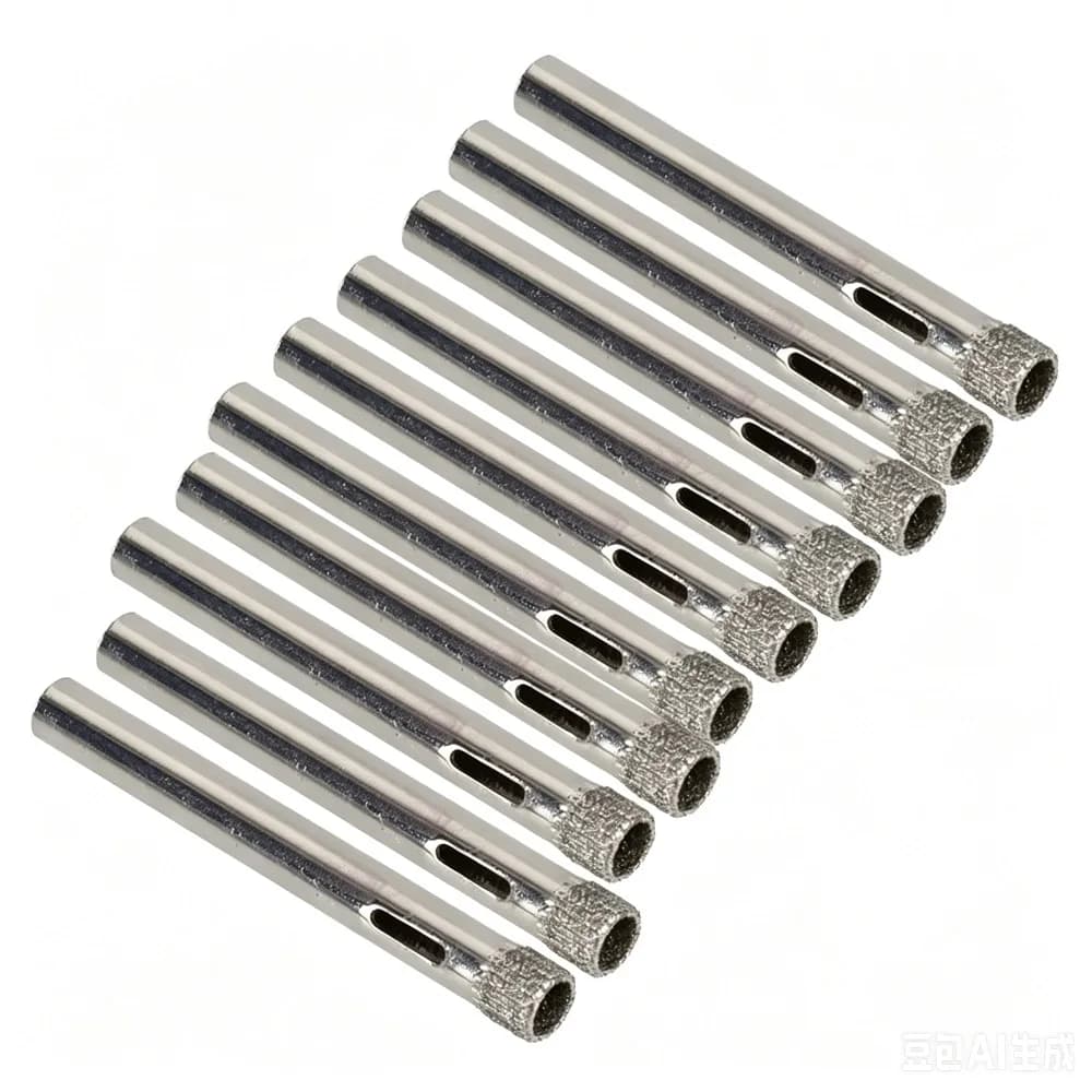 10pcs 6mm Diamond Coated Drill Bit Tile Ceramic Glass Hole Saws Silver Cutter Opener Bits Drill Bit Tool