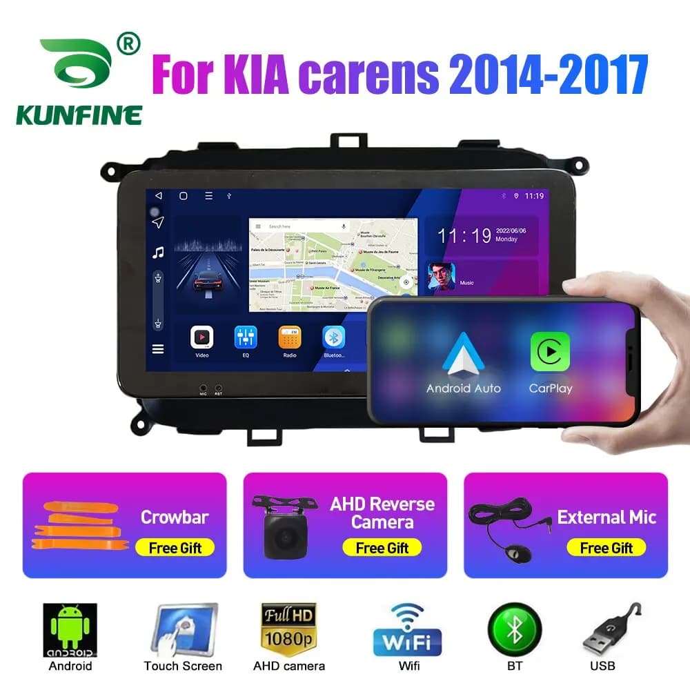 Autoradio da 10.33 pollici per KIA carens Rondo 14-17 2Din Android Octa Core Car Stereo DVD lettore di navigazione GPS schermo QLED Carplay