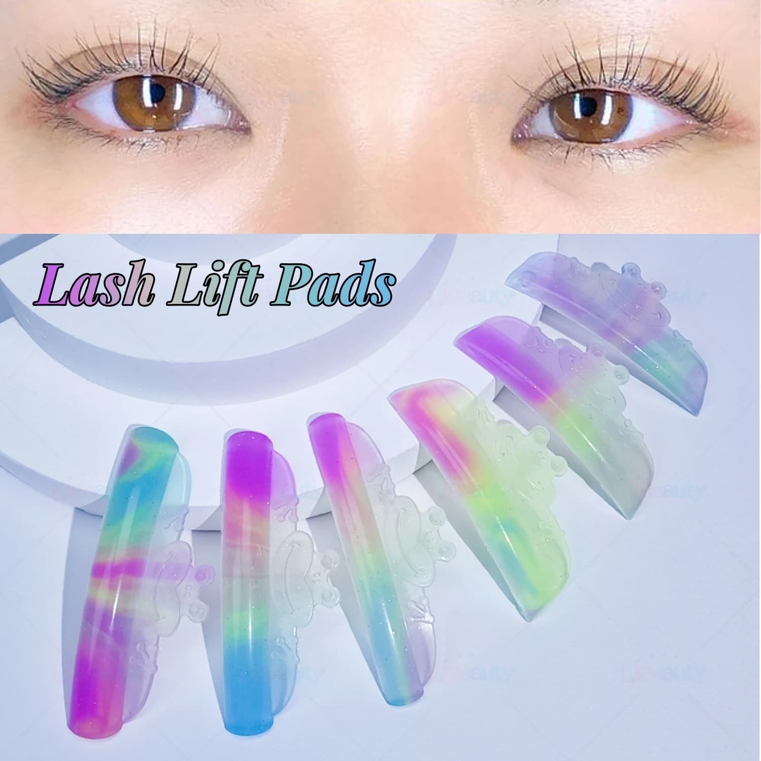 Libeauty 6 Paia di Cuscinetti in Silicone per Permanente Ciglia C/L Curl, Scudi Adesivi per Sollevamento Ciglia 3D, Accessori per Arricciaciglia, Strumento per il Trucco
