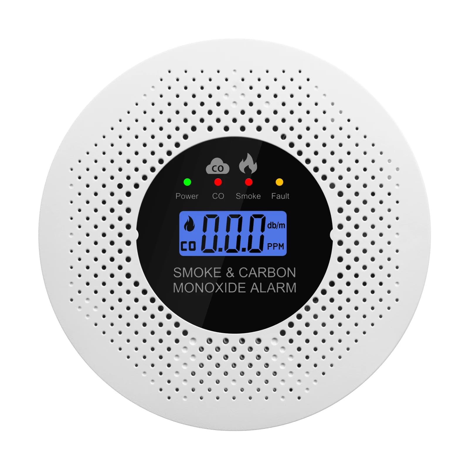 Monitor di fumo CO 2 in 1 Risposta rapida con display LCD in tempo reale Avviso di fumo di monossido di carbonio per la sicurezza dell'hotel della camera da letto di casa