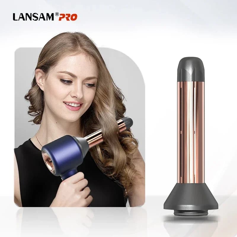 LANSAM Professional hair dryer with hair brush with diffuser connection for curly hair