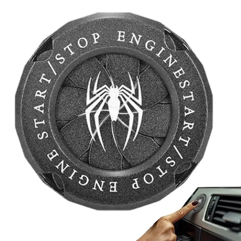 Car Engine Ignition Start Stop Button Protective Cover Spider Rotary Ignition Start Button Cover Car Interior Decoration Rings