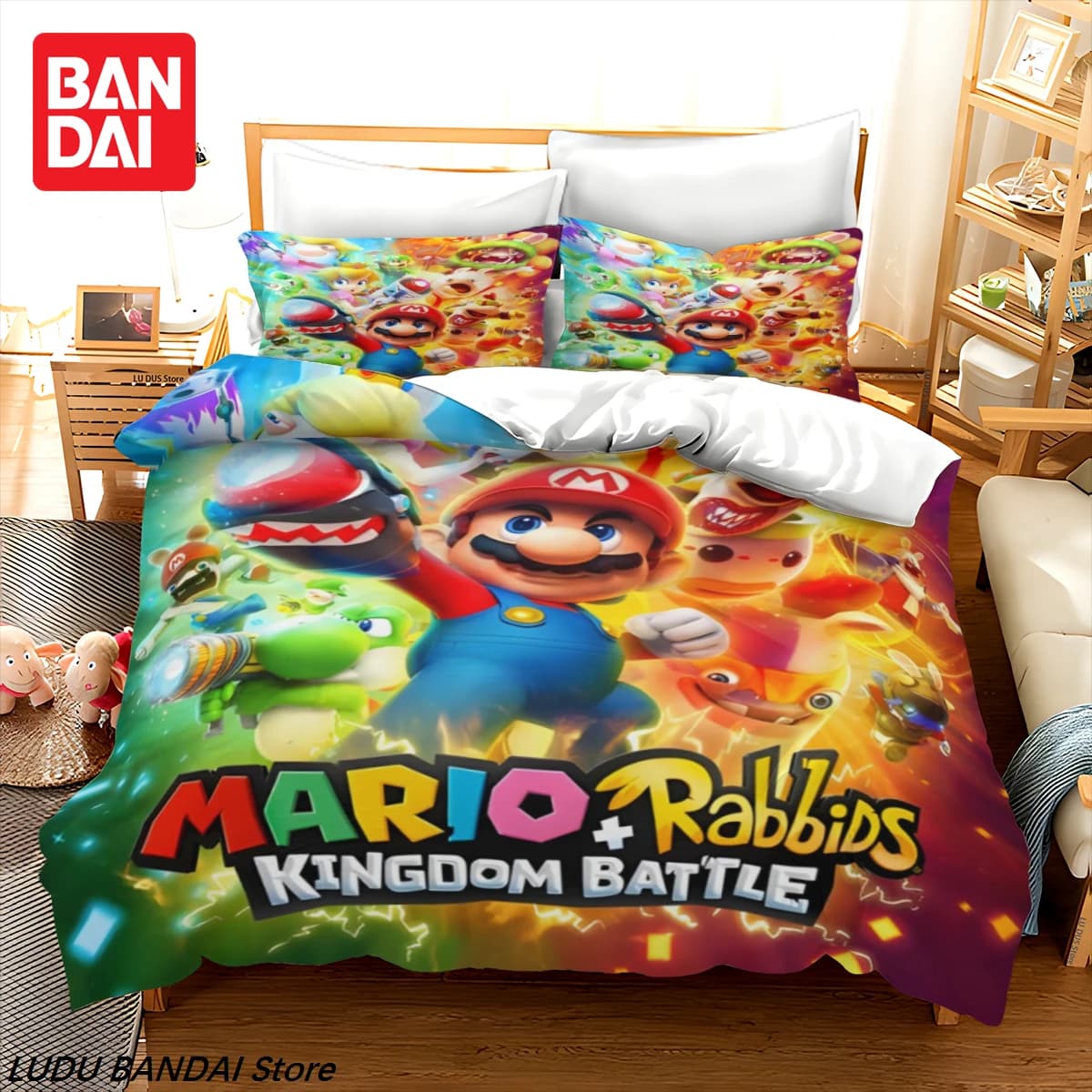 Set di Biancheria da Letto 3D Anime Super Mario, Copripiumino Super Mario per Letto Singolo, Matrimoniale, Queen, King, per Adulti e Bambini