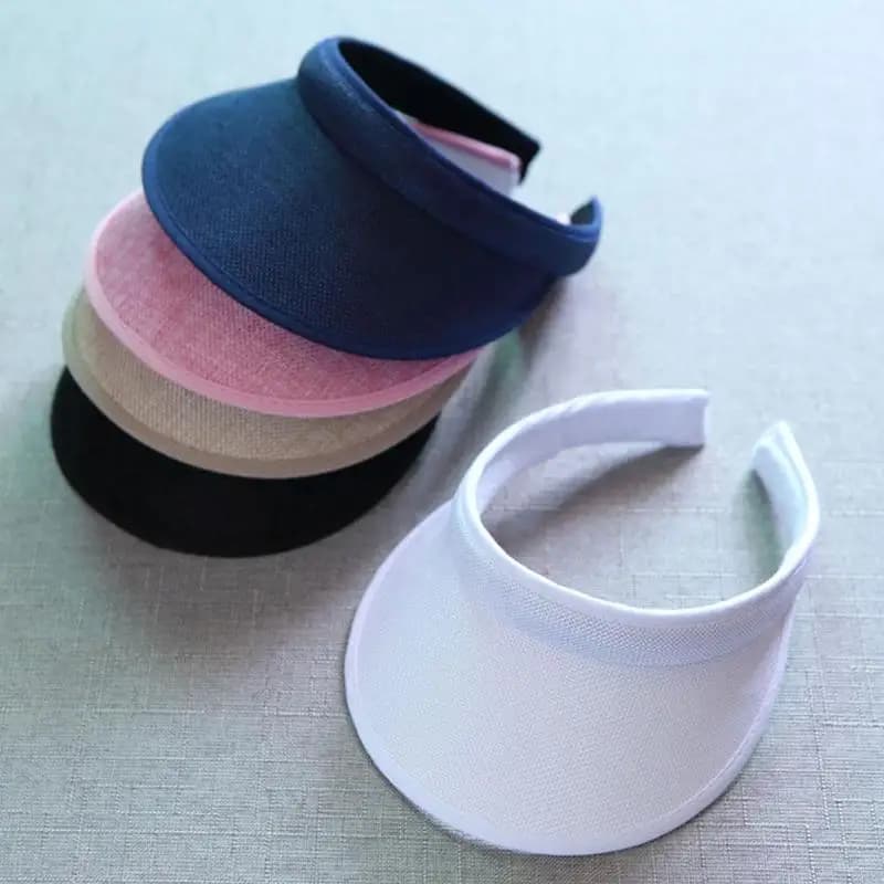 Fashion Summer Empty Top Sun Hat UV Protection Travel Outdoor Hat Wide Brim Simple Sun Visor Sea Beach Trip Cap