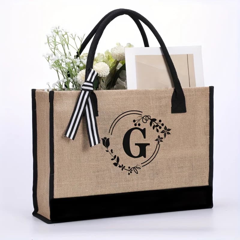 Borsa in cotone, borsa in lino, borsa per studenti, borsa per il pendolarismo, borsa per la spesa in lino, borsa portaoggetti in juta
