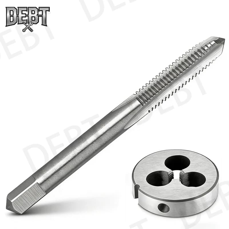 Debt M4 X 0.35 Tap and Die Set Right Hand, M4 X 0.35 Thread Tap and Die