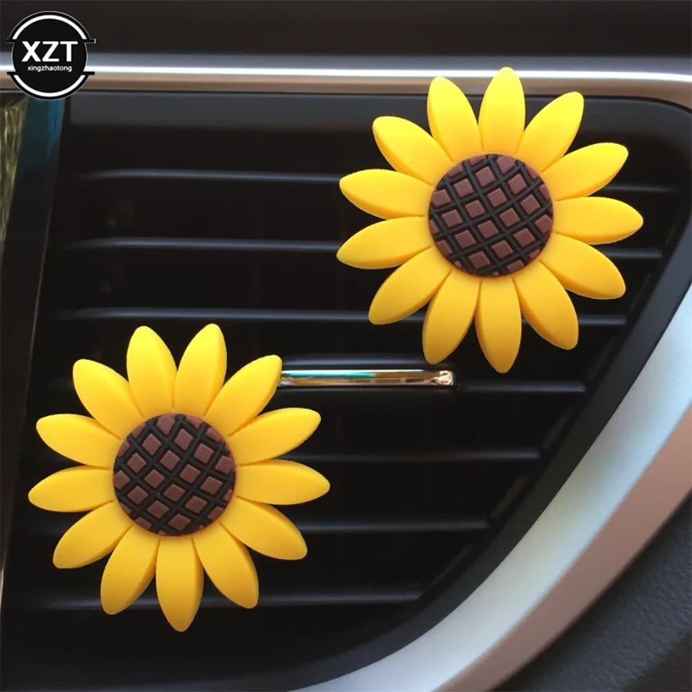 Fashion Car Multiflora Sunflower Car Exit Perfume Car Scented Clip Deodorant Diffuser Accessories for Car Decoration