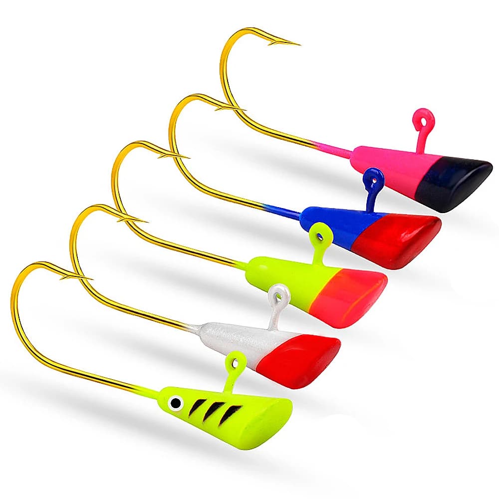 Forniture per la pesca Nuovo 25 pz Teste Jig Ami da pesca Crappie Panfish Bass Esche Esca 0.8g/2g Accessori per carpa Ganci per la pesca