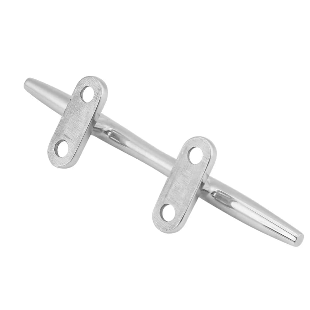 316 Stainless Steel Marine Boat Cleat 5'' 6" 8'' 10' Mooring Rope Cleat Deck Rope Cleat Hollow Base Bollard Boat Dock