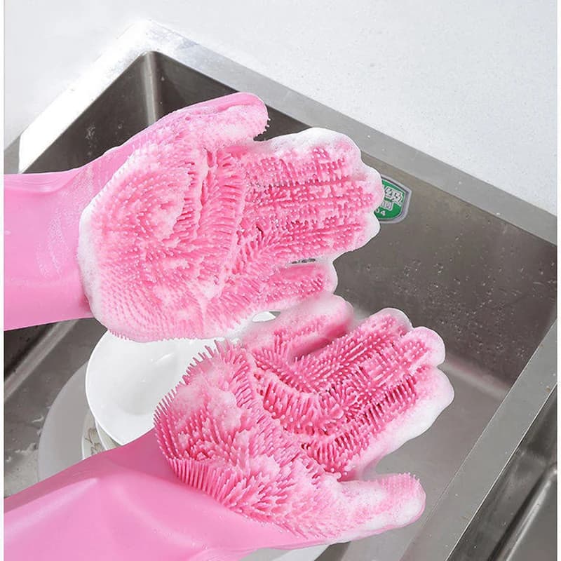 Anti Scratch Bite Proof Pet Bath Gloves Silicone Massage Durable Cat Dog Washing Grooming Cleaning Gloves