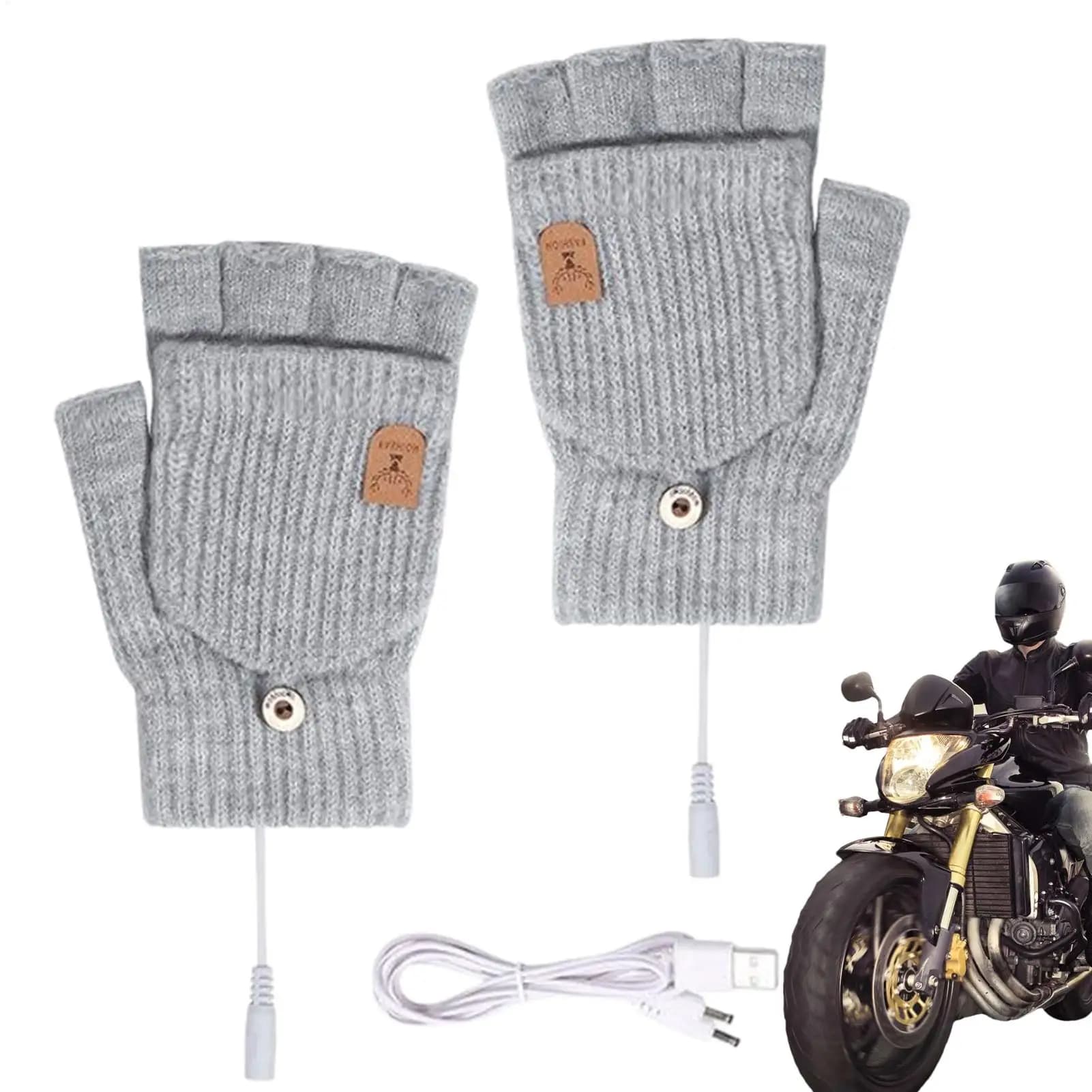 Guanti invernali riscaldati Guanti riscaldati elettrici morbidi invernali caldi da ciclismo Scaldamani per la pesca sportiva da ufficio a casa in tempo freddo