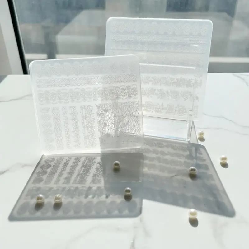 3D Lace French Nail Art Silicone Mold Easy to Use DIY Manicure Tool for Home DIY Manicure Nail Charm Making
