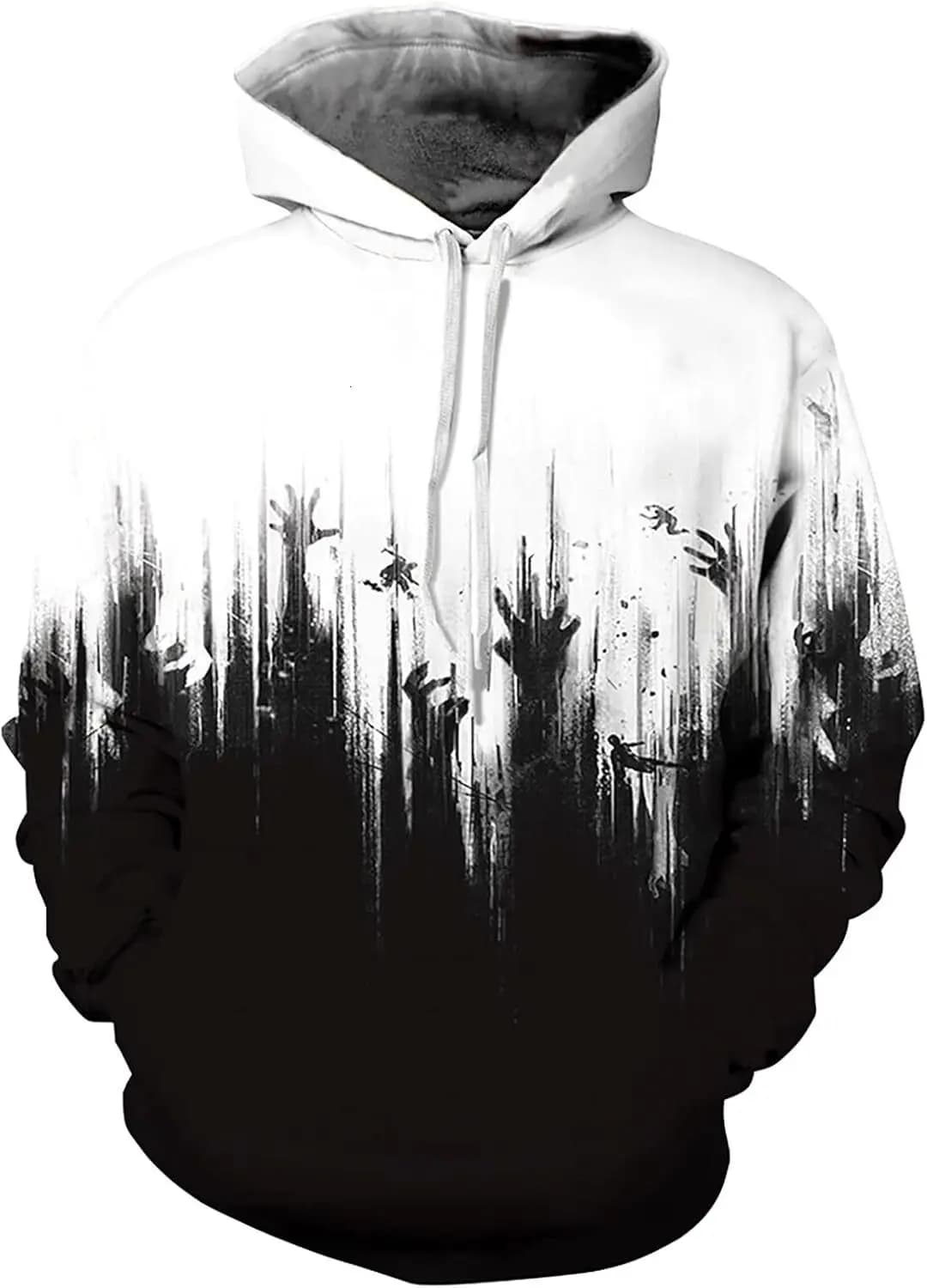 Mens Graphic Hoodies Unisex Novelty Print Hoodie, 3D Pattern Pullover Sweatshirt With Pocket, Long Sleeve Warm Graphic Hoodie Me