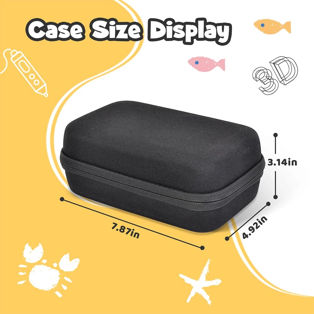 Hard travel case for 3D pen SCRIB3D P1 / 3D MYNT3D Super pen, portable shockproof storage bag for PLA filament and charger