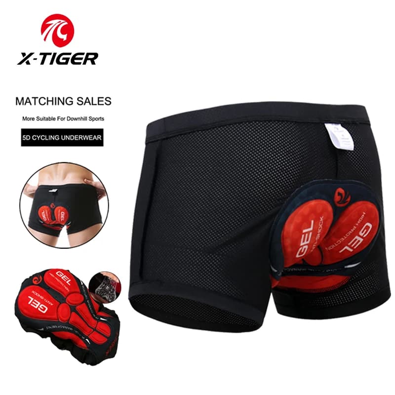 Cycling shorts X-Tiger Cycling shorts with 5D Pro thickened gel padding