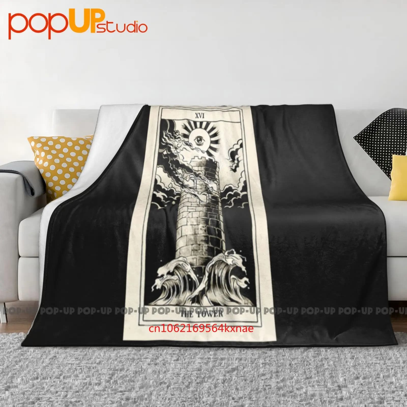 The Tower Tarot Card Art Logo Coperta ultra morbida Trapunta Copridivano invernale Copriletto
