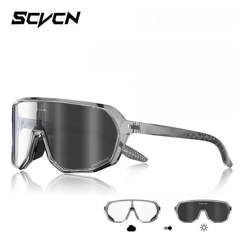 SCVCN Occhiali da sole fotocromatici Occhiali da ciclismo alla moda UV400 Occhiali da bicicletta MTB Occhiali da sole per bici da strada Attrezzatura per occhiali sportivi