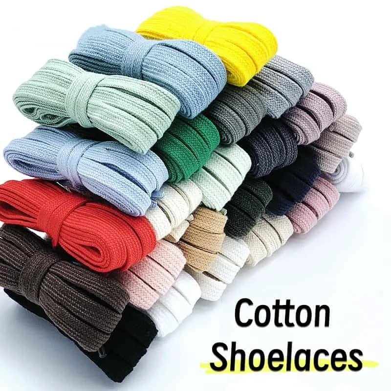 Cotton Shoelaces Tennis Sneakers Flat Shoe laces Canvas Casual Shoes lace 100/120/140/160CM Laces for Shoe Accesories 1Pair