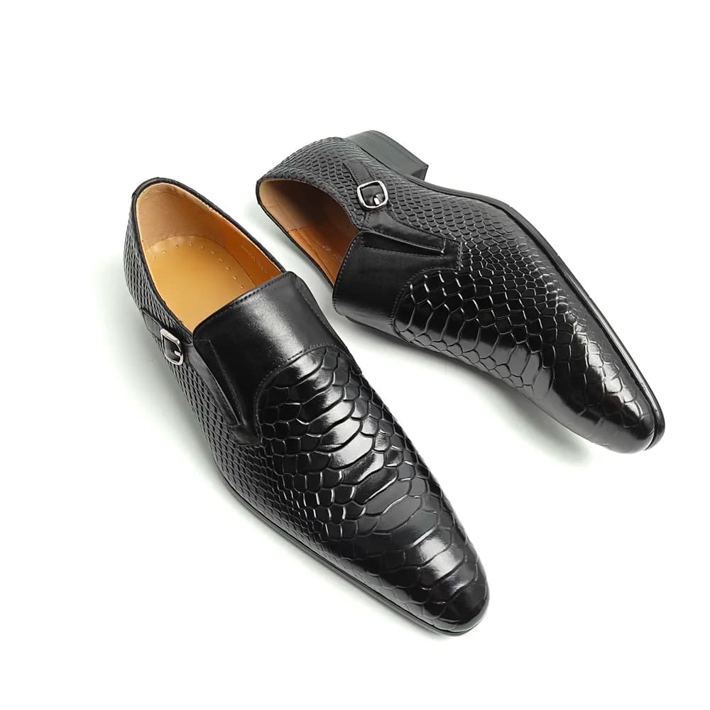 Fashion Fashion Men's Leather Shoes Luxury Black Moccasins Style Monaco Handmade Casual Business For Men Sapatos Formais Masculinos