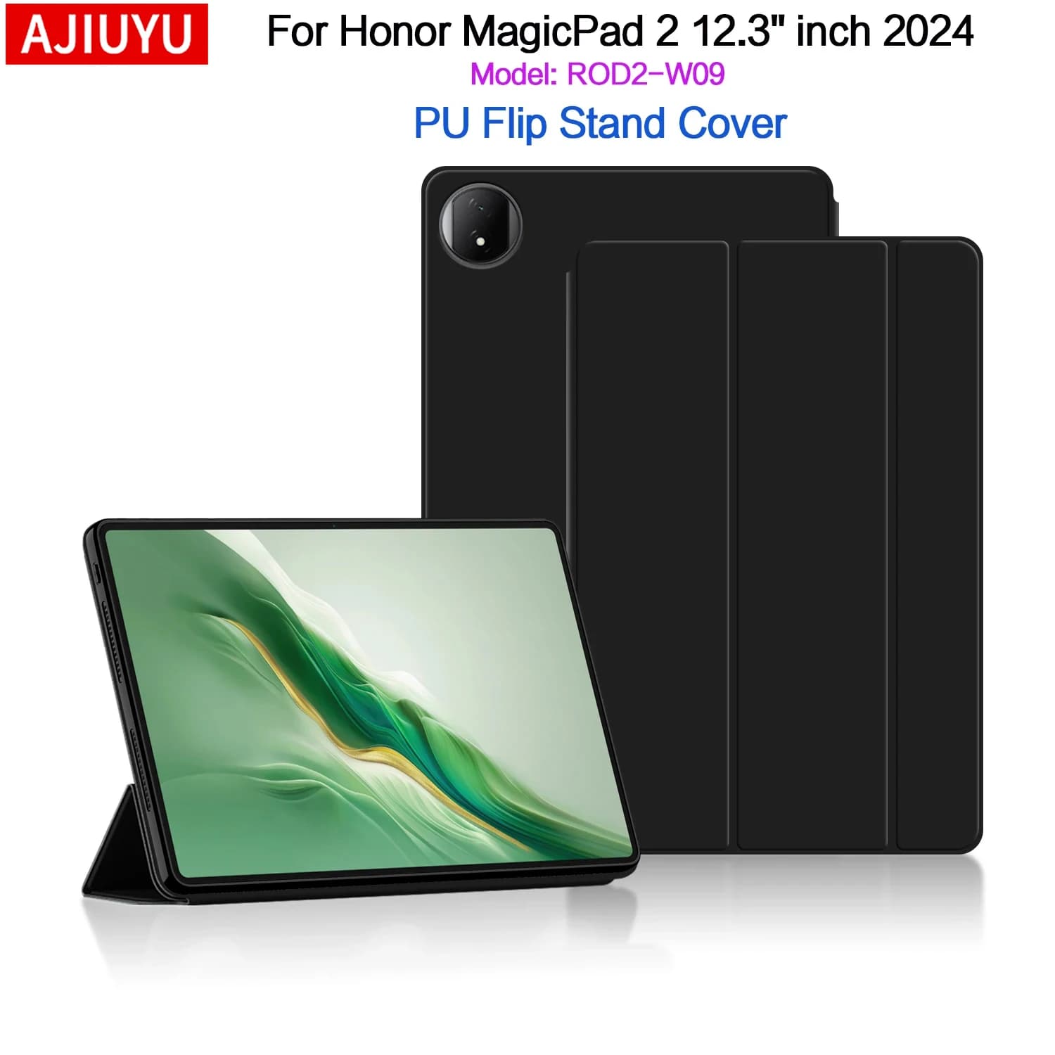 Custodia per Huawei Honor MagicPad 2 da 12.3 pollici, con supporto e cover posteriore morbida in TPU per Honor Magic Pad 2 MagicPad2 12.3 Tablet