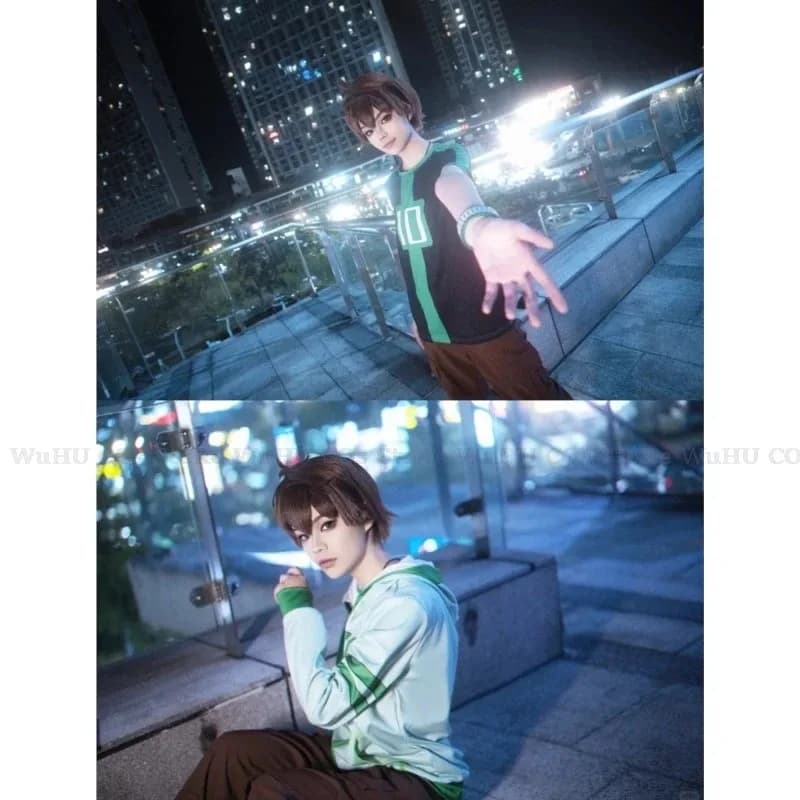 2025 yiyiBen Cosplay Tennyson 10 Costume Cappotto Giacca Bambini Ragazzi Ragazze Cotone Zip Up Cappotto verde Casual Top T-shirt F