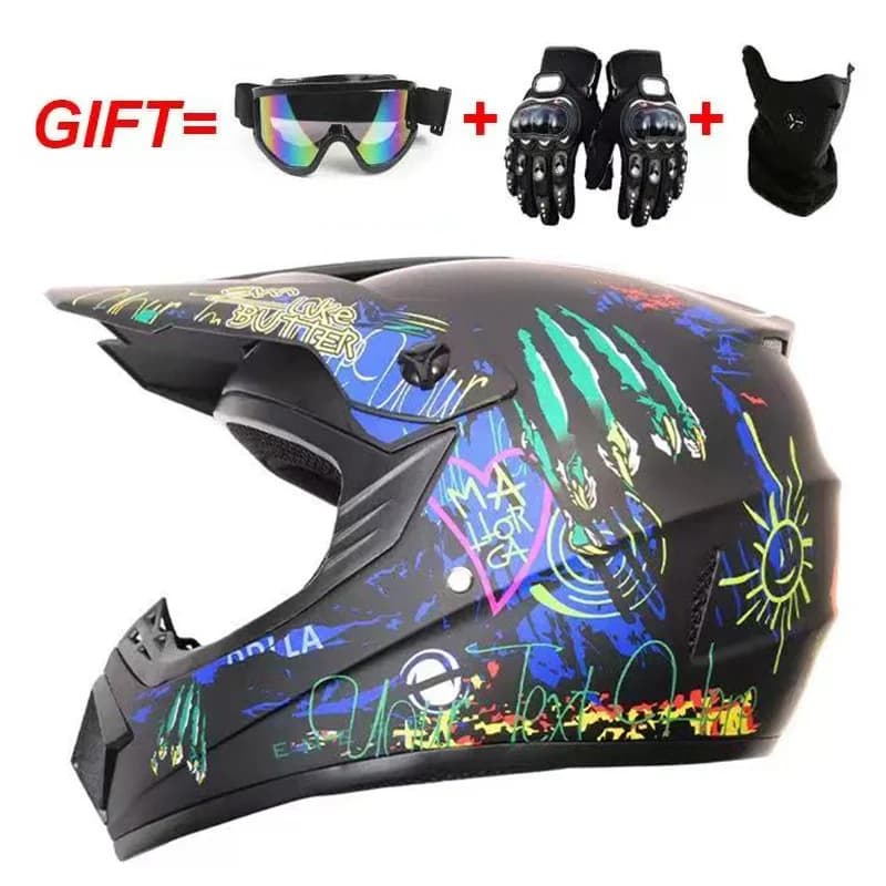 Motorcycle helmet - Off-road helmet - Downhill helmet for mountain bike - Off-road helmet for mountain bike - Encapsulated helmet