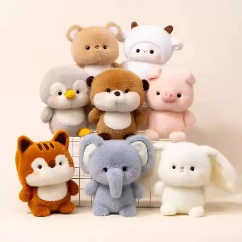 Peluche Animale Carino da 15CM, Bambola da Tavolo per Bambini, Ornamento, Bambola Compagna, Regalo di Compleanno e Natale, Compagna Morbida per il Sonno, Kawaii