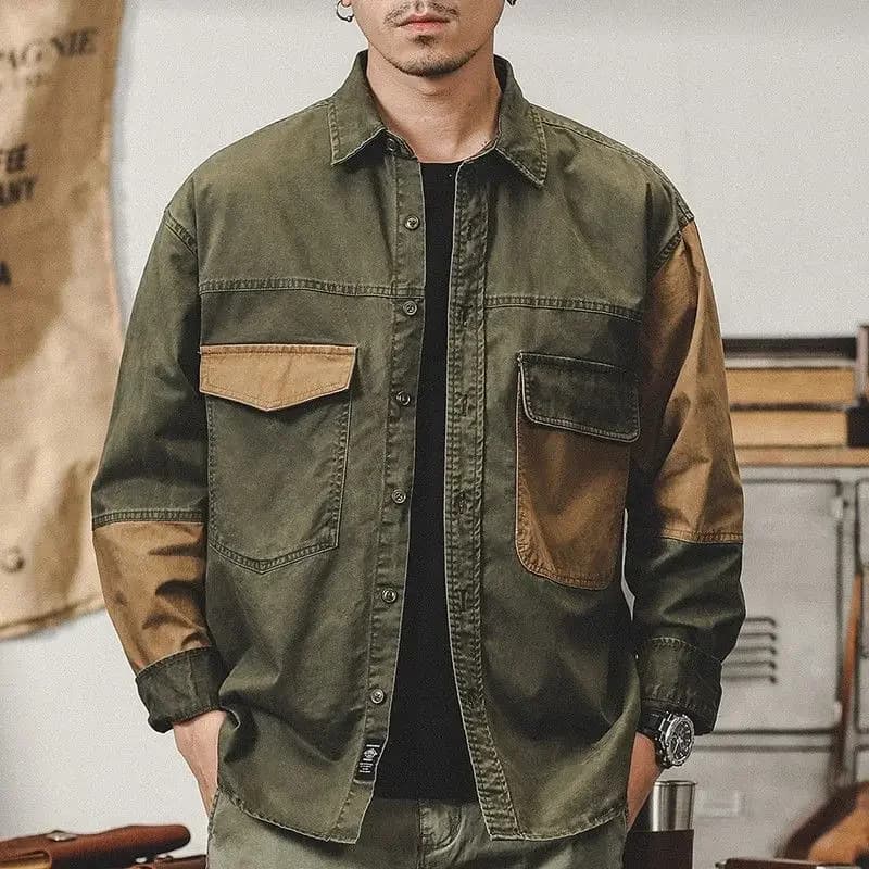 Denim Jackets Man Button Cowboy Coat for Men Has Pocket Autumn Original Trendy Worn Size L Lxury Clothing Elatic of Fabric Korea
