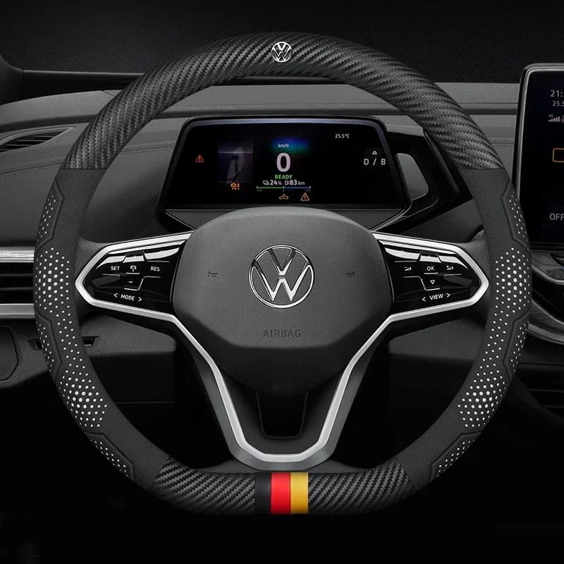 Carbon fiber leather cover for car for Volkswagen R Golf GTI Magotan Tiguan T-ROC T-Cross Touareg Polo Passat Arteon